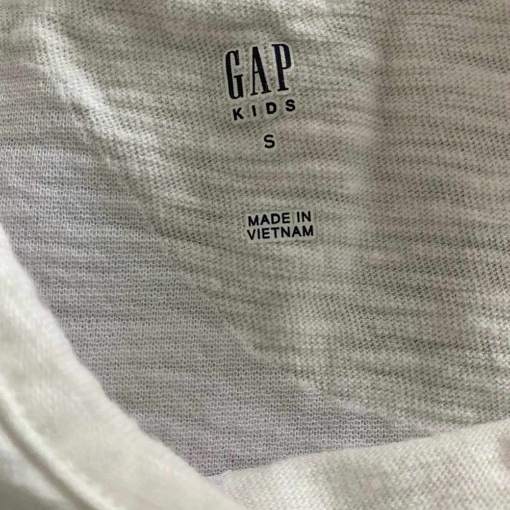 GAP KIDS Little Girl’s White Side Knot Tank with Embroidered Popsicles Size: S